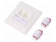 Connector: fiber optic; socket,coupler; duplex; LC,both sides LOGILINK