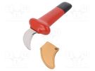 Knife; for electricians; semicircular; Tool length: 180mm; 1kVAC BAHCO