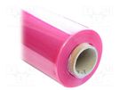 Stretch; ESD; L: 300m; W: 500mm; Thk: 25um; Features: antistatic; pink ANTISTAT