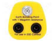 Earthing plug; ESD; yellow; 1MΩ ANTISTAT