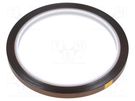 Tape: high temperature resistant; Thk: 0.07mm; 50%; amber; W: 6mm ANTISTAT