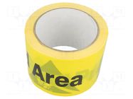 Tape: warning; L: 33m; W: 75mm ANTISTAT