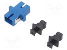 Connector: fiber optic; socket,coupler; SC; female; ways: 1; blue FIBRAIN