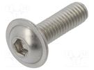 Screw; with flange; M4x14; 0.7; Head: button; hex key; HEX 2,5mm KRAFTBERG