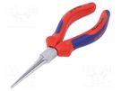 Pliers; half-rounded nose,elongated; Pliers len: 160mm KNIPEX