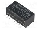 Converter: DC/DC; 2W; Uin: 36÷75V; Uout: 5VDC; Uout2: -5VDC; SIP8 MEAN WELL