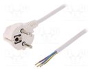 Cable; 3x1mm2; CEE 7/7 (E/F) plug angled,wires,SCHUKO plug; PVC PLASTROL