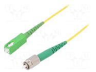Fiber patch cord; FC/APC,SC/APC; 5m; 9/125um; yellow; Out: SC/APC FIBRAIN