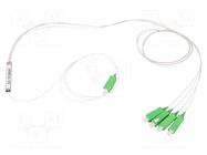 Splitter; SC/APC,both sides; Input: SC/APC; Out: SC/APC x4; Gold FIBRAIN