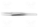 Tweezers; 120mm; for precision works; Blade tip shape: flat IDEAL-TEK