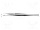 Tweezers; 150mm; Blades: narrow,curved; Blade tip shape: flat IDEAL-TEK