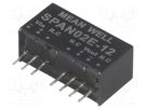 Converter: DC/DC; 2W; Uin: 4.5÷9V; Uout: 12VDC; Iout: 0÷167mA; SIP8 MEAN WELL