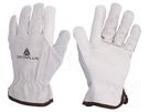Protective gloves; Size: 8; natural leather; FCN29 DELTA PLUS