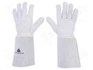 Protective gloves; Size: 8; natural leather; TIG15K DELTA PLUS