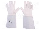Protective gloves; Size: 9; natural leather; TIG15K DELTA PLUS