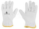 Protective gloves; Size: 7; natural leather; FBN49 DELTA PLUS