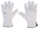 Protective gloves; Size: 11; natural leather; FBN49 DELTA PLUS