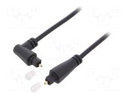 Cable; Toslink plug,Toslink plug angled; 1m; black; Øout: 4mm GOOBAY