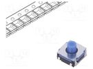 Microswitch TACT; SPST; Pos: 2; 0.05A/12VDC; SMT; 3.4N; 5.1mm; round ALPS