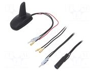 Antenna; automotive,SHARK; 15dBi; AM,DAB,FM; 5m; 50Ω; black; RG174 PER.PIC.
