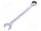 Wrench; combination spanner,with ratchet; 22mm YATO