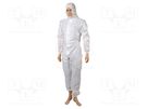 Protective coverall; Size: XXL; Protection class: 1; white DELTA PLUS