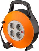 Cable Reel 15 m, orange-black - Cable drum is handy and suitable for indoor use
