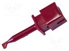 Clip-on probe; hook type; 10A; red; Contacts: beryllium copper MUELLER ELECTRIC