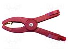 Crocodile clip; 50A; Grip capac: max.25mm; Overall len: 107mm; red MUELLER ELECTRIC
