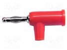 Plug; 4mm banana; 15A; 5kVDC; red; push-in; copper beryllium MUELLER ELECTRIC