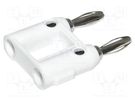 Stackable safety shunt; 4mm banana; 15A; 5kV; white; screw MUELLER ELECTRIC