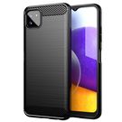 Carbon Case Flexible TPU Cover for Samsung Galaxy A22 5G black, Hurtel