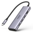 Ugreen multi-functional HUB USB Type C - 3x USB 3.2 Gen 1 / HDMI 4K 60Hz / SD and TF card reader gray (60383 CM511), Ugreen