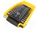 Kit: screwdriver bits; hex key,Phillips,Pozidriv®,slot,Torx® C.K