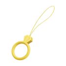 Silicone lanyard for the phone diamond ring pendant for a finger yellow, Hurtel