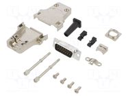 Connector: D-Sub; PIN: 15; male; straight; soldering; for cable AMPHENOL COMMUNICATIONS SOLUTIONS