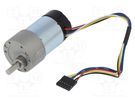 Motor: DC; with gearbox; 24VDC; 3A; Shaft: D spring; 330rpm; 30: 1 POLOLU