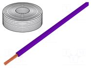 Wire; H07V-K; stranded; Cu; 1.5mm2; PVC; violet; 450V,750V; Class: 5 ELTRIM