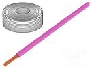 Wire; LiY; stranded; Cu; 0.25mm2; PVC; pink; 900V; 250m; Class: 5 LAPP