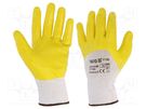 Protective gloves; Size: 9; yellow; Protection: category II YATO