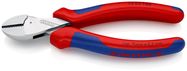 KNIPEX 73 05 160 X-Cut® Compact Diagonal Cutter high lever transmission with multi-component handles chrome-plated 160 mm