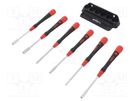 Kit: screwdrivers; precision; 6-angles socket; PicoFinish®; 6pcs. WIHA