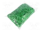 Rubber bands; Width: 1.5mm; Thick: 1.5mm; rubber; green; Ø: 40mm; 1kg PLAST