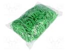 Rubber bands; Width: 3mm; Thick: 1.5mm; rubber; green; Ø: 60mm; 1kg PLAST