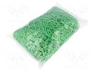 Rubber bands; Width: 1.5mm; Thick: 1.5mm; rubber; green; Ø: 80mm; 1kg PLAST