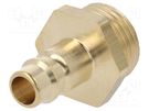 Quick connection coupling; 0÷35bar; brass; 35mm; 1000l/min PNEUMAT