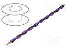 Wire: assembly; 2x0.25mm2; stranded; Ext.dimensions: 2x1.4mm; 100m TASKER