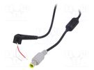 Cable; 3x0.5mm2; wires,DC 7,9/5,5 plug; straight; black; 1.2m AKYGA