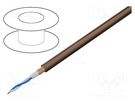 Wire: microphone cable; 2x0.22mm2; brown; OFC; -15÷70°C; PVC TASKER