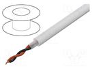 Wire: assembly; 2x0.5mm2; stranded; -20÷70°C; Colour: white; 100m TASKER